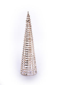 Venta caliente Premium Lentejuelas Tinsel Cono Árbol Adorno de Navidad Plástico/Metal Interior/Exterior para Regalos de Vacaciones - Product Image 6