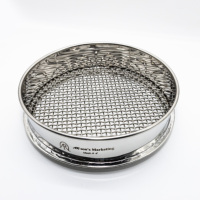 High Accuracy Manual 304 Stainless Steel Corrosion Resistant Test Sieve Single Frame Woven Mesh Lab Testing Sieve Filters Powder