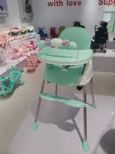 Chaise haute multifonction 3 en 1 pour bébé Chaise de salle à manger Chaise de bébé pliable Siège balançoire pour manger Chaise d'alimentation luxueuse pour bébé - Product Image 6