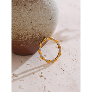 JINYOU 1675 hipoalerjenik ayırt edici PVD kaplama Vintage takı <span class=keywords><strong>Minimalist</strong></span> paslanmaz çelik Metal karışımı ince parmak yüzük - Product Image 5