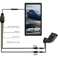 Moniteur Tactile d'Usine 10,36 Pouces Système de Sécurité Panoramique à 360° pour Camion avec Enregistreur DVR Caméra AHD 4 Canaux 1080P pour Côté Gauche