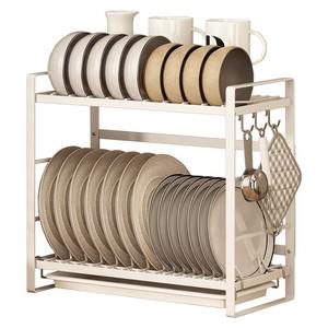 Moderno escurridor doble de acero inoxidable para platos, estrecho, para fregadero, pequeño, con soporte para palillos, para cocina - Product Image 4