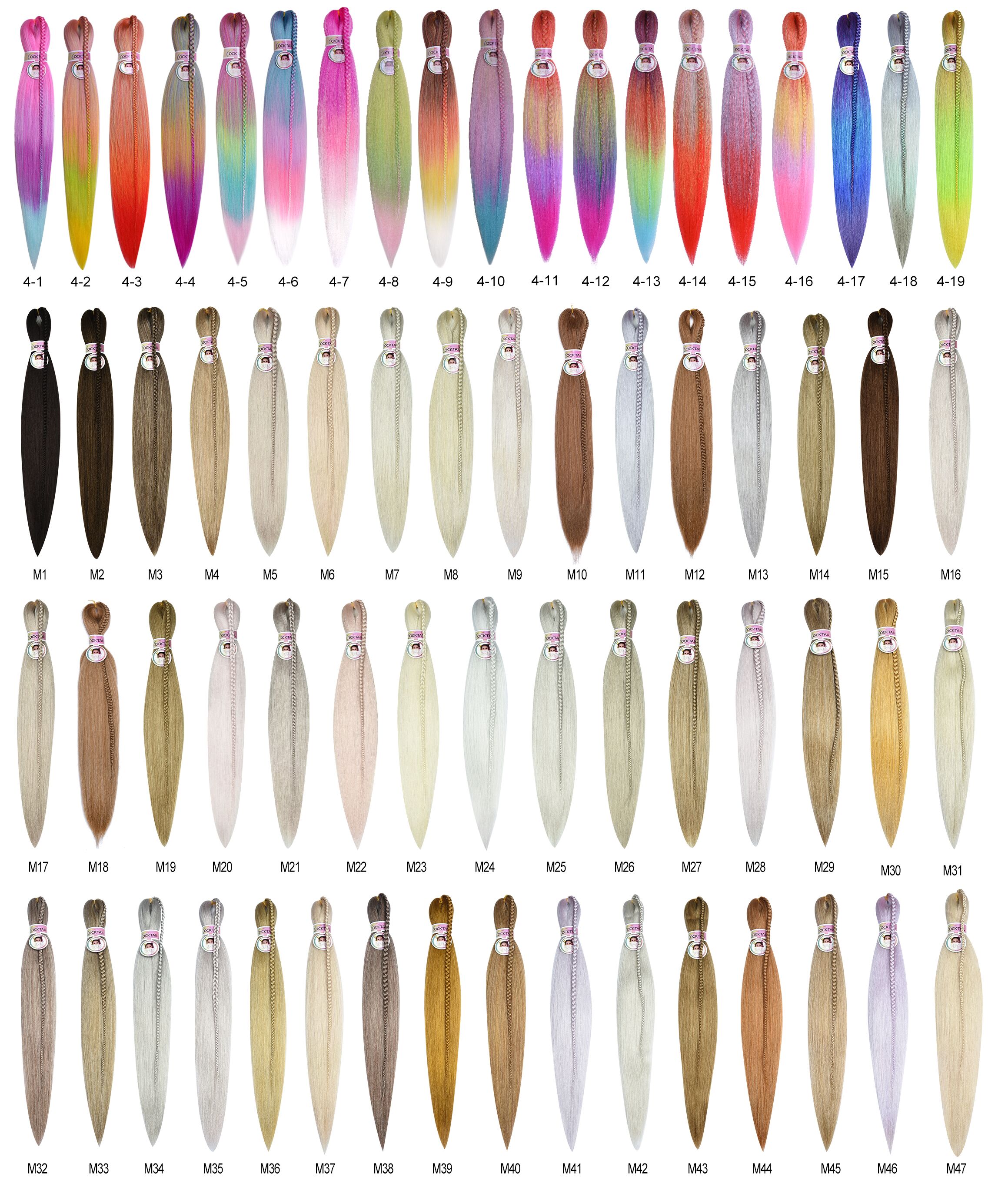 4 tonalità e colori misti