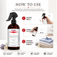 Spray d'ambiance en gros à formule douce, élimine les mauvaises odeurs, non irritant, parfum frais, relaxant, pour linge
