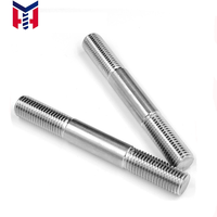 High Strength 304 Stainless Steel/Carbon Steel Double-Ended Stud Bolts with Zinc Finish Double-Headed Threaded Fasteners