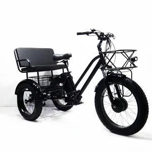 Yetişkinler için 24 inç 750W elektrikli üç teker bisikletler bisiklet elektrikli üç teker bisikletler elektrikli bisiklet üç tekerlekli bisiklet elektrikli bisiklet 3 tekerlekli elektrikli scooter