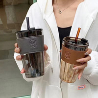 Gobelet tasse logo personnalisé gobelet 450ml haute qualité aurores boréales tasse en verre pour étudiant fille verre gobelet tasse mode