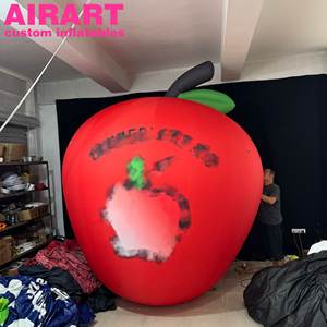 Modèle de pomme rouge gonflable avec drapeau canadien imprimé gratuitement, pommes gonflables géantes, tissu Oxford 420D, pomme rouge gonflable - Product Image 6