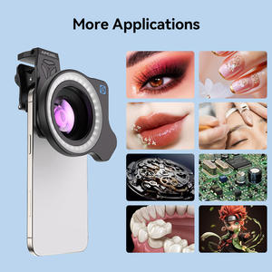 Apexel Professional HB100U Kit d'objectif <span class=keywords><strong>macro</strong></span> nouveau clip universel de lumière de remplissage de longue Distance de prise de vue optique 4K pour appareils mobiles - Product Image 4