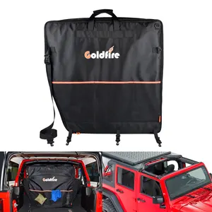 Goldfire sert üst özgürlük panelleri saklama çantası araba organizatör için taşıma kolu ile Wrangler JK JKU TJ JL JLU 2007-2021 2/4 kapı
