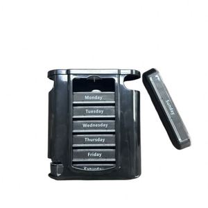 Hot Sale Classic 28-Compartment <b>7</b>-Day Pill Box Drawer Design Travel-Friendly Plastic Case Promotional Gift Custom Logo - Product Image 1