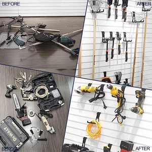 JH-Mech Garden <strong>Hose</strong> Hanger With Lock Mechanism Robust Space Efficiency Wide Application Lockable Metal Slatwall Hooks - Product Image 6
