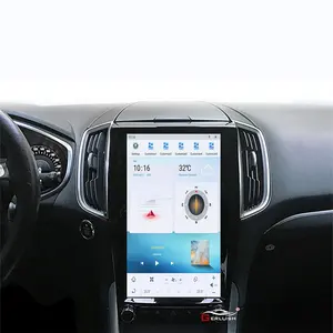 13.6 "lecteur dvd multimédia d'autoradio android à écran vertical de style Tesla pour Ford Edge 2015-2017 système audio de navigation gps