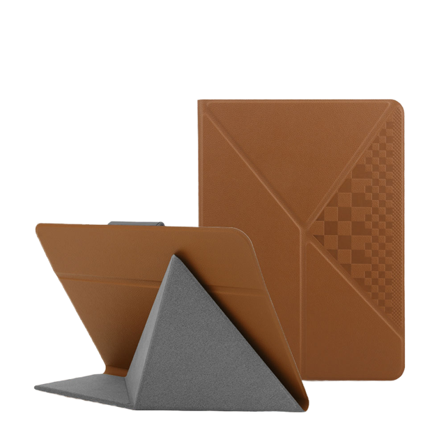 For Laudtec Simple Business Universal Leather Tablet Case Adjustable Strap All-Size Stand Cover for 10.2-11 Inch for Samsung