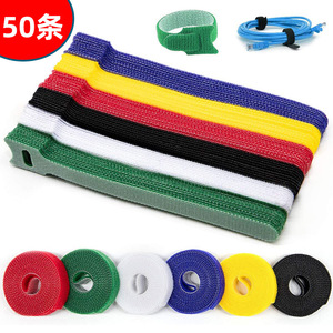 Attaches de câbles en forme de T à velcro, en nylon et polyester, libérables, en forme de chat, pour la gestion et le rangement des câbles - Product Image 5
