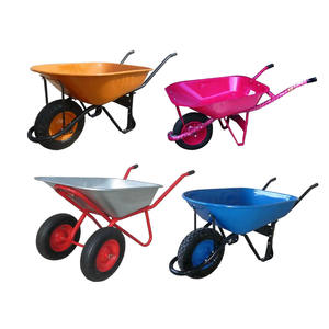 WB3020P 120kg 66l 16 "x4.00-8 Double roue jardin cour ferme outils de plein air chariot brouette pour béton - Product Image 3