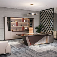 Ensemble de bureau et chaise de direction Tech Boss haut de gamme, moderne et classique, en MDF modulaire, avec base en acier, adapté pour la maison/le bureau/l'apartment