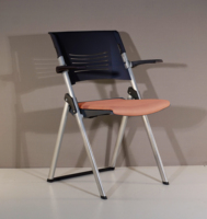 Chaise pliante moderne en plastique rembourrée, empilable, pour extérieur, école, événements, salle à manger, hôtel, hôpital, taille personnalisée, couleur au choix
