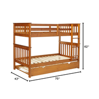 Lit superposé pour enfants en bois massif Lit superposé pour enfants Lits en bois massif pour lit double