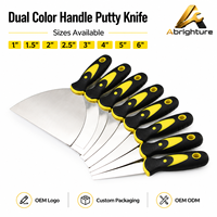 ABRIGHTURE Spatule à mastic de 1 pouce avec manche bicolore pour la réparation de cloisons sèches, le remplissage mural, le raclage, le plâtrage, la peinture – Fournisseur OEM ODM