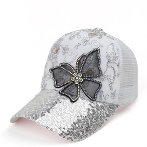 Casquette de camionneur unisexe en maille respirante avec sequins papillon, chapeau de soleil d'extérieur, casquette de baseball tendance - Product Image 3