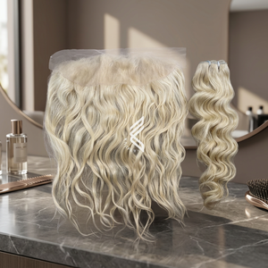 Premium Blonde Frontal 13x6 Lace <b>Wigs</b> Durable 100% Virgin Remy European Hair Natural Wave Loose Deep Wave Salons Customization - Product Image 3