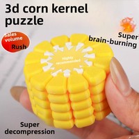 Jeu de puzzle en forme de maïs, jouet éducatif pour enfants, modèle statique créatif et original à haute difficulté, fabriqué à la main, moulage en caoutchouc imprimé en 3D