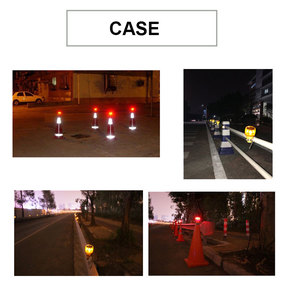 Feu de signalisation solaire à 6 LED avec modes clignotant/clignotant intensif/rotatif, en ABS/PC, IP66, <span class=keywords><strong>pour</strong></span> routes urbaines et autoroutes - Product Image 6