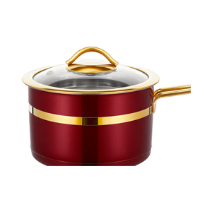 <span class=keywords><strong>Set</strong></span> di pentole moderne ecologiche in acciaio inossidabile da 11 pezzi rosso 399-440F a induzione pentole da forno con coperchi per la cucina di casa - Product Image 4