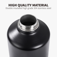 Ventes chaudes Growler à bière en acier inoxydable personnalisé de 128 oz, bouteille d'eau d'un gallon, carafe isolée sous vide, anti-fuite