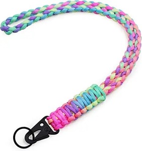 Hot Bán Dệt Dù Dây Điện Thoại Cổ Dây Đeo Dây Buộc Handmade ID Thẻ Dây Đeo Khuyến Mại Vòng Rope Bện Dây Buộc Keychain - Product Image 6