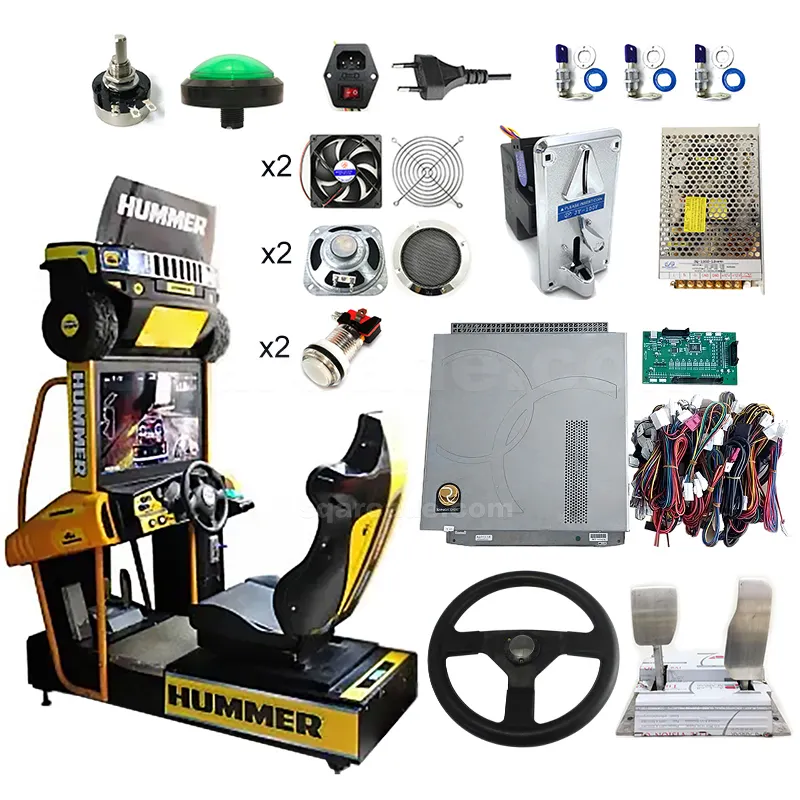 Münz betriebene Hummer-Vergnügung maschine Arcade-Spiele Simulator Video Drive Car Racing Game Machine DIY Kit