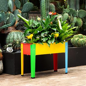 <span class=keywords><strong>Jardinière</strong></span> <span class=keywords><strong>sur</strong></span>élevée multicolore avec pieds Lit de jardin <span class=keywords><strong>sur</strong></span>élevé <span class=keywords><strong>sur</strong></span> roues pour légumes, fleurs et herbes aromatiques Patio - Product Image 6