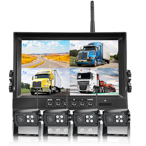 شاشة IPS رباعية الانقسام 9 بوصة مع مسجل DVR منطقة عمياء ، مساعدة لاسلكية للرؤية الخلفية - Product Image 1
