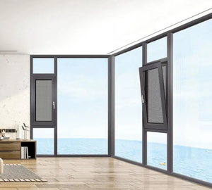 Cửa sổ kính nghiêng hiệu quả năng lượng với khung hợp kim nhôm Thiết kế hiện đại cửa sổ nhôm kính cường lực - Product Image 3