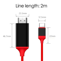 Câble adaptateur USB 3.1 Type C vers 1080P 4K, gaine en PVC, compatible Samsung ChromeBook Pixel, améliore l'affichage sur le même écran pour les professionnels