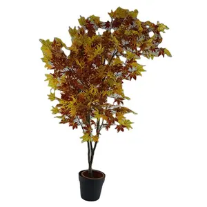 Wholesale Real Touch Decorative Artificial Autumn Maple Tree, 215cm Height Artificial Forest Tree Plant Bonsai