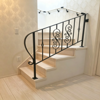 Rampe d'escalier moderne en fer forgé, balustrade sur mesure en fer forgé pour escalier en colimaçon, clôture de balcon, fournisseur, peignable