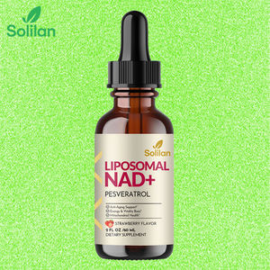 Vente en gros de suppléments pour la croissance des cheveux NAD + liposomal, antioxydants liquides oraux aromatisés à la fraise adultes hommes femmes Solilan - Product Image 1