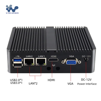 Mini PC industriel sans ventilateur MeetNeng, ordinateur embarqué, Intel Celeron, mémoire DDR3 4 Go/8 Go, SSD/HDD 64 Go-512 Go, Win10/Linux, en stock