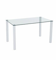 Ensemble de salle à manger moderne avec table en verre et chaises pour 4 personnes