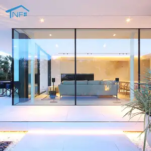 Wholesale Price Modern Design Powder Coated Aluminium Frame Patio Door Aluminum Double Glass Sliding Door