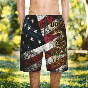 Shorts de plage pour hommes à séchage rapide, caleçons de bain avec cordon de serrage, doublure en mesh, imprimé drapeau, boardshorts, logo personnalisé - Product Image 2