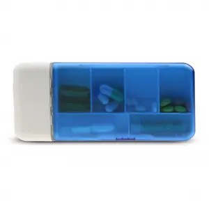 Small Plastic Portable Travel Pill Case Pill Organizer Plastic Mini Medicine Case Weekly Pill Box With Alarm