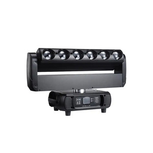 ไฟส่องเวทีแบบเคลื่อนที่ได้ Jiechuang 6-LED 60W พร้อมเอฟเฟกต์ลำแสงและไฟแฟลชแบบหมุนได้สองแบบ - Product Image 2