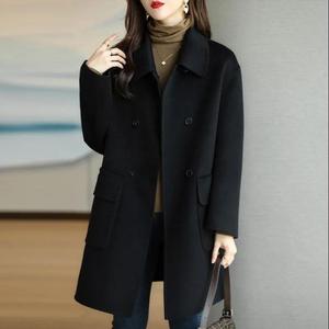 Nuevo <span class=keywords><strong>Abrigo</strong></span> Largo de Lana para Mujer, <span class=keywords><strong>Talla</strong></span> <span class=keywords><strong>Grande</strong></span>, Otoño/Invierno, Versión Holgada, Estilo Elegante - Product Image 3