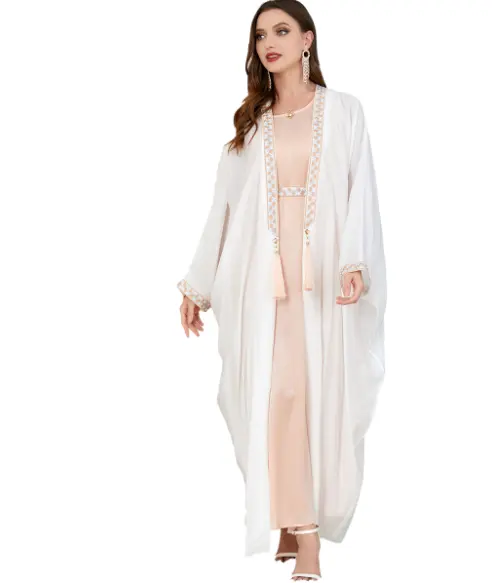 Hồi giáo ăn tay làm việc abaya Arab hồi giáo Vòng cổ kaftan