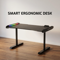 Bureau debout extensible en acier inoxydable AOR, design moderne pour le bureau et le gaming, plateau de qualité E0, facilement transportable, commande directe usine, protection contre la surchauffe