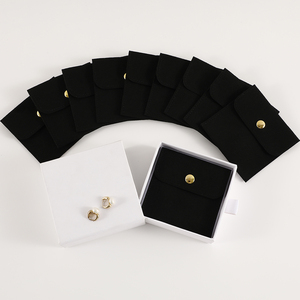 PUPPYSWE 8*8cm Microfiber Jewelry Bag No logo High Quality Velvet Pouch Bag Jewelry Packaging Pouch - Product Image 3