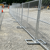 Panneau de clôture temporaire portable galvanisé de type américain pour événements publics, sécurité et contrôle des foules, clôture temporaire à mailles losangées